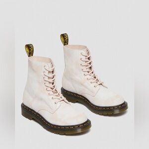 Dr. Martens Pale Pink Lace-Up Combat Boots